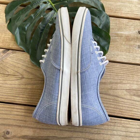 Vans Chambray Denim Low Top Sneakers M 8.5 / W 10 - Picture 3 of 6